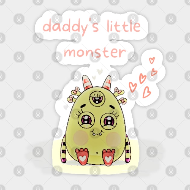 Daddy's Little Monster Sticker by TeesFashion